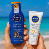 NIVEA SUN Protetor Solar Protect & Hidrata FPS 30 200ml + NIVEA SUN Protetor Solar Facial Toque Seco Antissinais FPS 70 40ml