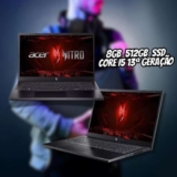 Notebook Gamer Acer Nitro V15 ANV15-51-57WS Intel Core I5-13420H 8GB RAM 512GB SSD NVIDIA RTX 3050 LINUX