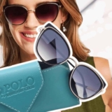 Óculos de Sol Polo London Club Gateado Médio com Lentes Degradê UV400 contém Case Couro ECO, Feminino