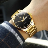 Olevs Relogio Masculino Pulseira De Aço Dourado Quartzo 6898