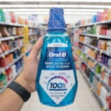 Oral-B Enxaguante Bucal, 100%, Sem Álcool, Sabor de Menta, 1 L