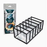 Organizador Transparente para Peças Íntimas com 6 divisórias, cinza, ORG0792, EURO