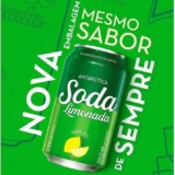 Pack de Refrigerante Soda Limonada Antarctica Lata 350ML, 12 unidades