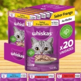 Pack Ração Úmida Whiskas Sachê para Gatos Adultos 85 g – 20 unidades