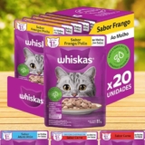 Pack Ração Úmida Whiskas Sachê para Gatos Adultos 85 g – 20 unidades