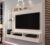 Painel para TV até 47 Polegadas – Off White com Preto – Móveis Jaci