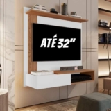 Painel TV Turyn até 32 Polegadas Branco / Freijó – JM Casa dos Moveis
