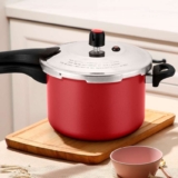 Panela De Pressão 4,5 Litros Antiaderente Cor Vermelho