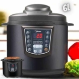 Panela De Pressão Elétrica 6l Midea Preta