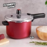 Panela de Pressão Panelux 4,5L Cereja Fechamento Externo Magnific