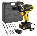 Parafusadeira Furadeira 3/8 Pol Bat. 12v Maleta E Acessórios