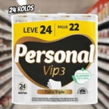 Personal Papel Higiênico Vip Folha Tripla, 24 Rolos De 20M