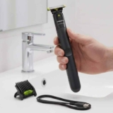 Philips Oneblade Qp1425/10, novo pente 5 em 1 ajustável para aparar barba, uso seco e úmido. Corte, modele e barbeie.