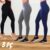 Kit Com 3 Calça Leggings Cós Alto Preto/Cinza/Azul
