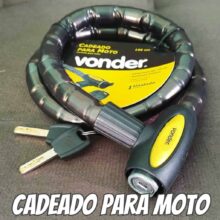 Cadeado para Moto, 100 cm, com Chave, Vonder VDO2039