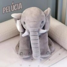 Ursinho De Pelúcia Elefantinho Cinza 30 cm – Buba Baby