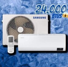 Samsung Ar-condicionado Split Inverter WindFree Connect Sem Vento 24.000 BTUs Quente e Frio AR24BSEAAWKNAZ 220V