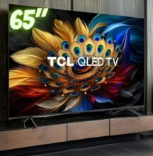 Smart TV 65 QLED 4K TCL 65C655 com processador AIPQ, Google TV, Dolby Vision Atmos, HDR10