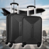 Kit Conjunto de Malas de Bordo P/Viagem Fibra Rígida Rodas 360°