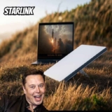 Antena de Internet Via Satélite Starlink Standard Kit V4 com Roteador