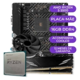 Kit Upgrade Gamer Amd Ryzen 5 5500 + A520m + 16gb Ddr4 Preto