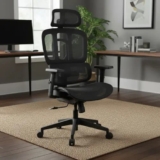 Cadeira De Escritório Dr. Office Business, Preta, Mesh, 2d