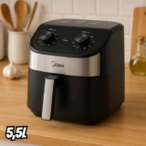 Fritadeira Air Fryer 5,5l Widemax Com Interior De Alumínio 1900w Midea