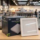 Kit 10 Painel Plafon Sobrepor Led 18w Quadrado 6500k Branco Frio – Cod: 399181377 Easy By Avant
