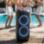 TRC 5590 – Caixa de Som Amplificada Portátil com Bluetooth; Controle Remoto; Entrada USB; Iluminação em LED; Disco Ligthing; Microfone com Fio e TWS; – 1000W RMS; Black