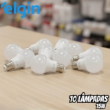 Kit 10 Lâmpada Led 15w 6500k Luz Branco Frio – Elgin Luz Branco-frio