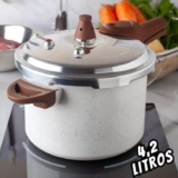 Brinox Pressure Panela de Pressão Revestimento Cerâmica Indução 4,2L cor Vanilla