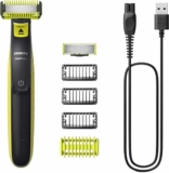 Aparador e Barbeador Elétrico de Pelos Philips OneBlade com 4 pentes QP2824/10 À prova d’água – Bivolt