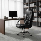 Cadeira De Escritório Presidente Johnson Preta Ergonomica