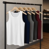 Kit 5 Regatas Lisas Masculinas Básica Dry Fit Tradicional