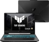 Notebook ASUS TUF Gaming A15, RTX 3050, AMD RYZEN 7, 8 GB, 512 GB SSD, KeepOS, Tela 15.6” FHD, Graphite Black – FA506NCR-HN089