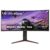 Monitor Gamer Curvo LG UltraGear 34″, 2K WQHD, UltraWide, 160Hz, 1ms, FreeSync Premium, HDR10, Som Integrado – 34GP63A-B