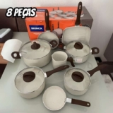 Conj de Panelas 8 Peças Ceramic Life Smart Plus Vanilla – Brinox