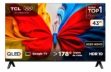 Smart Tv Tcl 43 Polegadas 43s5k Fhd Qled Hdr10 Google Tv