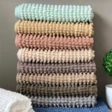 Kit 3 Tapetes De Banheiro Microfibra Bolinha Macio Seca Pés