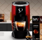 Tres Corações Touch Vermelho brilhante Cápsulas monodose