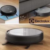 Robo Aspirador de Pó 2h20min bateria longa duração automático varre aspira passa pano Electrolux ERB10 bivolt preto sensor antiqueda