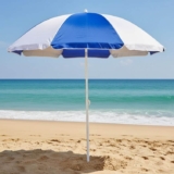 Guarda Sol Mor Grande Sombrinha Mor 1.80m Cor Azul/prata Listras