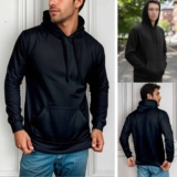 Blusa Moletom Canguru Liso Básico Premium Várias Cores