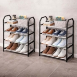 Kit 2 sapateiras 8 Pares Sapatos Pequena Para Entrada Da Porta