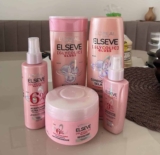 Kit Tratamento Capilar L’Oréal Paris Elseve Glycolic Gloss, Combate Porosidade, 5 Produtos para Brilho e Alinhamento