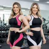 Kit 2 Conjunto Fitness Roupa Academia Zero Transparência