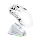 Mouse Gamer Sem Fio Attack Shark X11 PixArt PAW3311 Com Três Modos BT 2.4G E Base De Carregamento – AULA