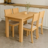 Conjunto Sala De Jantar Com 4 Cadeiras Grupo Lopas Easy Line Cor Amêndoa