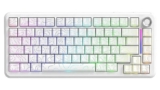 Teclado Gamer Mecânico Sem Fio Bluetooth Tri Mode 75% Led Rgb Hot Swappable Free Wolf F75 White Contour Lines
