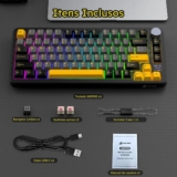 Teclado Mecânico Sem Fio Attack Shark X85pro 75% Tela Tft